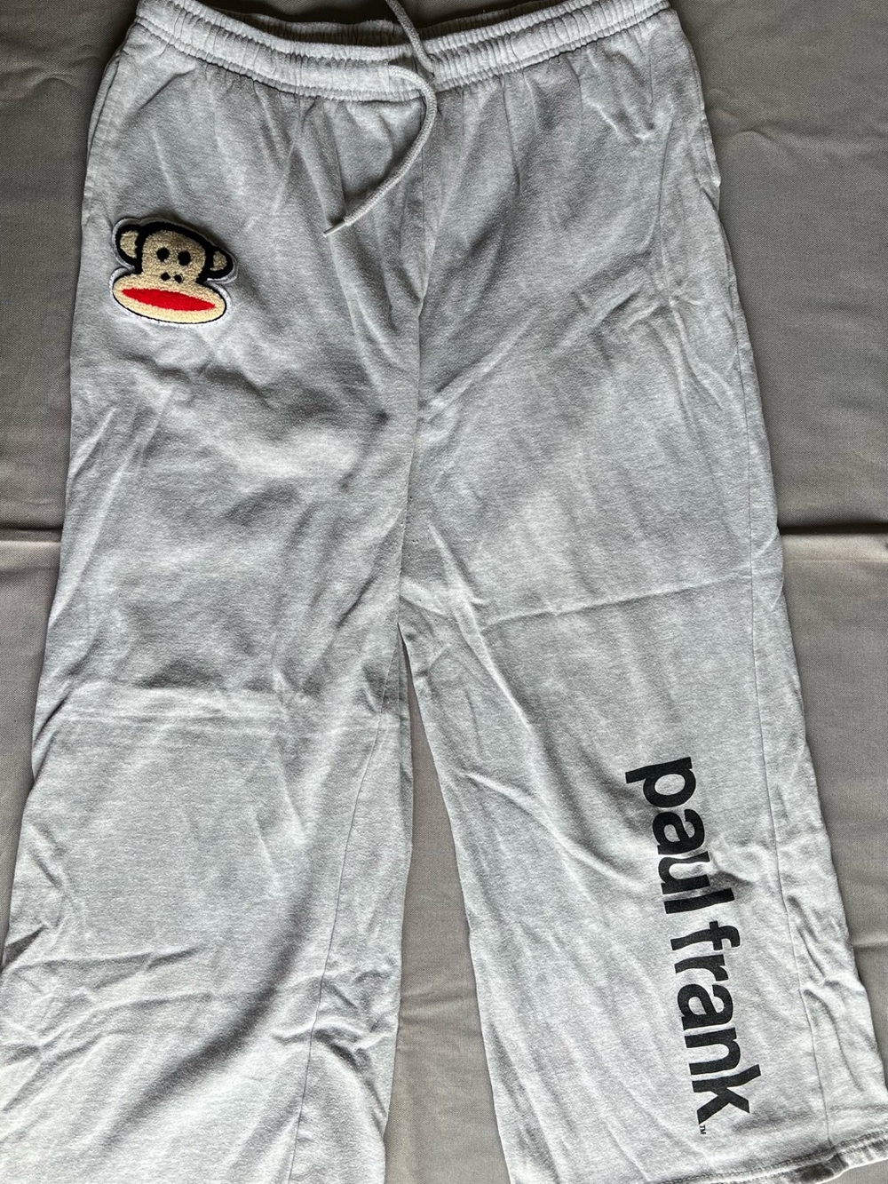 Paul Frank Light Gray sweats with Monkey Patch